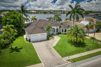 Waterfront home on a Cape Coral canal